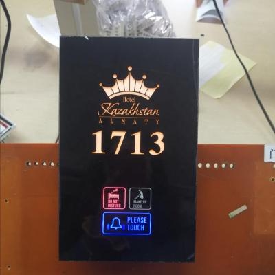 China LED Indicator Hotel Room Number Door Plate Do Not Touch Switch With Doorbell for sale