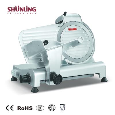 China 220ES-8 Hotels Home Table Top Small Mini Beef Lamb Pork Mutton Slicing Machine Frozen Electric Semi Automatic Meat Slicer for sale