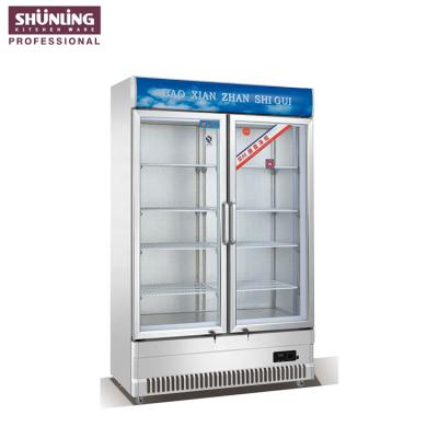 China Refrigerated Single-Temperature 2-Doors Counter Drinks Display Fridge For Sale for sale