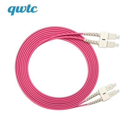 China FTTH Factory Customization SC/APC-SC/APC Duplex 3m/5m/10m Duplex 3m/5m/10m MM OM4 Fiber Optic Patch Cord Indoor Outdoor Multimode Simplex for sale