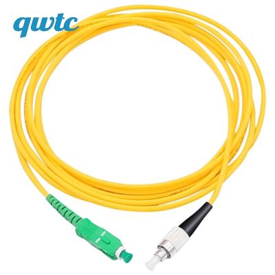 China Indoor Outdoor FTTH SC APC To Fc UPC FTTH Cable 1.5 Meter Mode 1 Core Simplex 2m/3m/5m SM SX Single Fiber Optic Patch Cord for sale