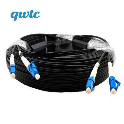 China Wholesale Customized Indoor Outdoor FTTH LC UPC APC Singlemode LC to LC 2 Core SM Duplex / Simplex Waterproof FTTH Drop Cable Fiber Optic Patch Cord for sale