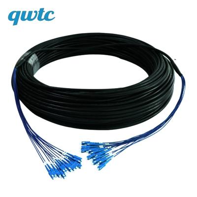 China Customized Wholesale Outdoor Indoor Singlemode Simplex Outdoor FTTH SC UPC APC 12 24 Core FTTH Drop Cable Fiber Optic Patch Cords for sale