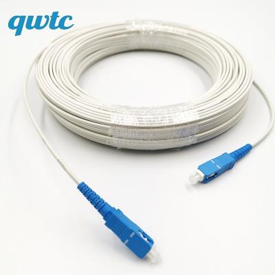 China Wholesale Indoor Outdoor FTTH Customized SC to SC UPC APC G657A 1core 2core FTTH Simplex Indoor Outdoor Singlemode Drop Cable Fiber Optic Patch Cord for sale