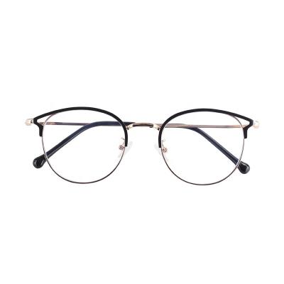 China 2019 Comfortable Anti Cat Eye Comfortable Blue Glass Metal Frames Gold Alloy Optical Glasses Frame Specs. for sale