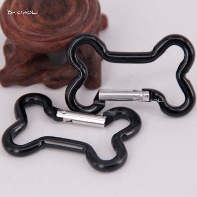 China Heavy Industry Dog Bone Shaped Aluminum Alloy Spring Hook For Carabiner for sale