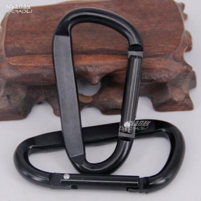 China Light Weight 8 D Aluminum Alloy Black Spring Hooks for sale