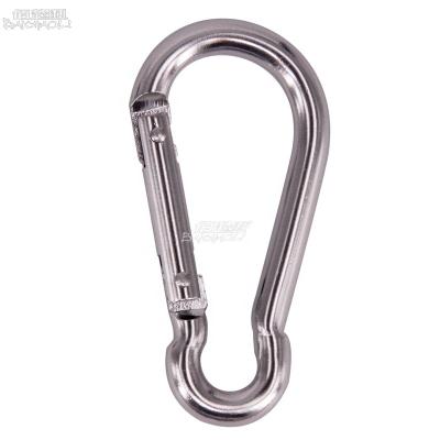 China Heavy Industry Baichaoli 5 Silver Squash Double Rivet Aluminum Alloy Carabiner Hooks for sale