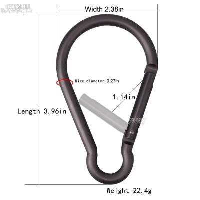 China Heavy Industry Baichaoli 10# Bulb Aluminum Alloy Gray Snap Hooks Carabiner for sale