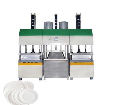 China Manufacturing Plant Semi Automatic Biodegradable Pulp Molding Forming Wheat Straw Fiber Paper Plate Tableware Making Machine for sale