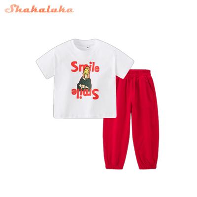 China Other Hot Summer Girls Kids Plain Western Shorts Sleeved Breathable Sweat Absorbent Suit For Kids Girls for sale