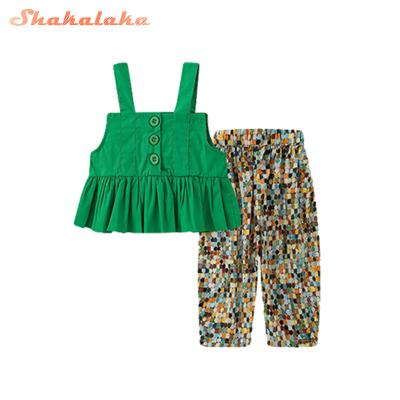 China Other Cool Children And Summer Western Fashionable Shorts Baby Suspenders Style Two Piece Set for sale