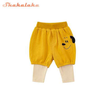 China Sustainable Cartoon Panda Baby Boy Winter Cotton Newborns Baby Boy Casual Pants High Quality Infant Clothing for sale