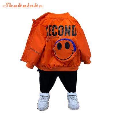 China Children's Casual Clothing Boy's Clothing Softshell Jacket Outdoor Waterproof Windproof Jacket Collar Print Coat Kids Rain Coat For Kids for sale