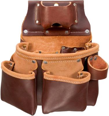 China Brown, Brown Leather Pro 3 Pocket Tool Bag LH2019021602 Polyester Tool Bag for sale