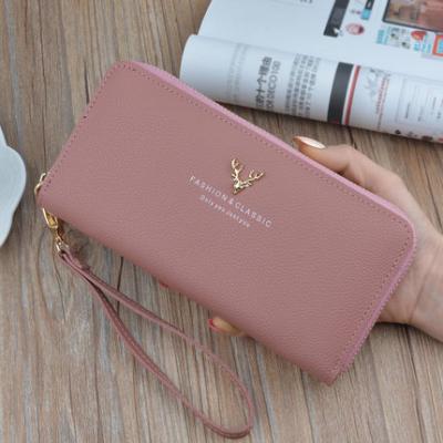 China Fashoion Customized Women Lady Slim Travel Smart Leather Wallet for sale