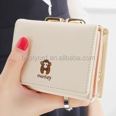 China Hodling Credit Card High Quality Mini Minimalist Bifold Women'S PU Wallet for sale