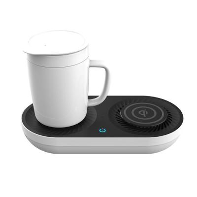 China Wholesale Round Mobile Phone Stored Fast Wireless Charger With Cooling And Heating Cup for sale