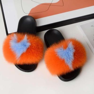 China Cheap Wholesale Fake Mink Fur Raccoon Slides Hot Sale Fashion Trend Big For Women for sale