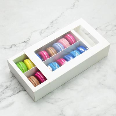 China Hot Stamping Sweet Chocolate Food Gift Box Macaroons Cake Chocolate Food Gift Box Macaroon Packaging for sale