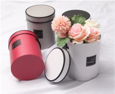 China Flower Box Packing 2019 Hot Sale Wholesale Custom Paper Flower Box Packaging For Rose Gift Box Black for sale