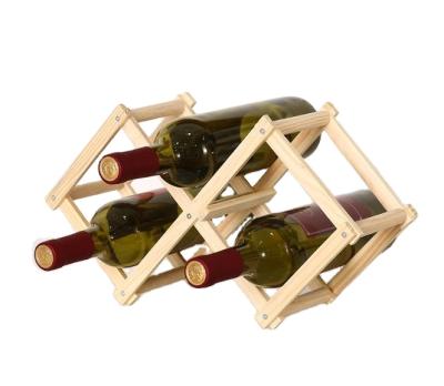 China Wholesale Adjustable Wooden Wine Rack Wine Rack For Wine Bottle Display 3pcs for sale