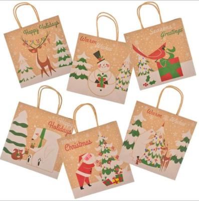 China Factory Recyclable Stock Christmas Ready Paper Bag for sale