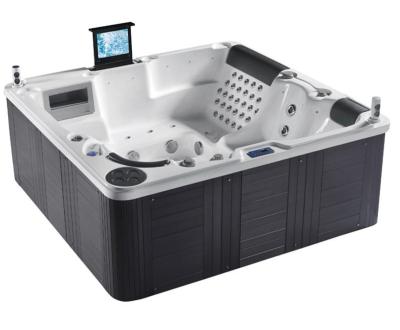 China Freestanding Air jet bubble hydro tub 2 or 4 person quality luxury cheap whirlpool bathtubs spa waterfall with function for sale