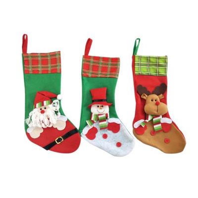 China Personalized Christmas Day Christmas Stocking Felt Decoration Gift Set for sale