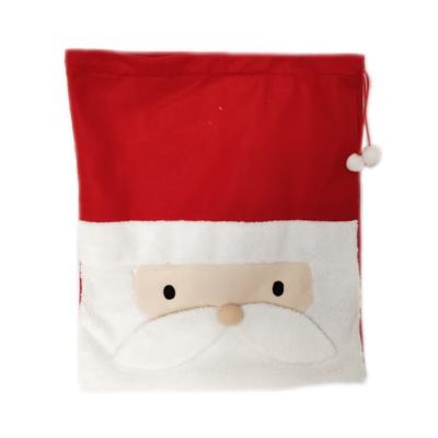 China Felt Santa Sack Christmas Party Favors Treats Nonwoven Christmas Draw String Goodie Bags Christmas Treat Bag for sale