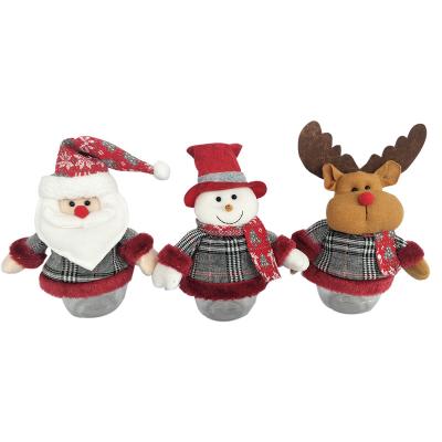 China New Design Christmas Doll Christmas Decoration Candy Gift Pot Felt Home Santa Claus Doll for sale