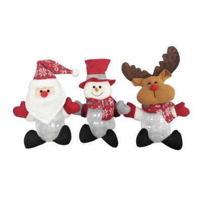 China Christmas Holiday Room Home Decor Santa Claus Doll Christmas Figure Candy Holder Felt Decoration for sale