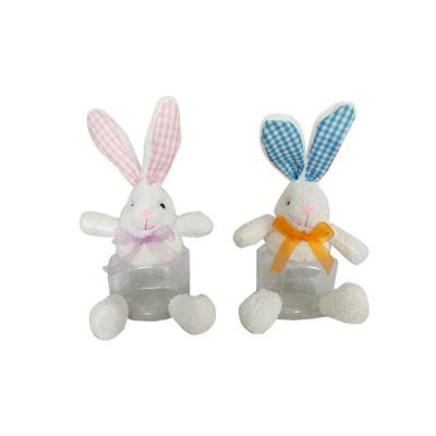 China Plastic Felt Easter Bunny Decoration Easter Egg Container for sale