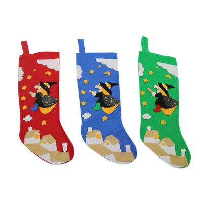 China Felt Candy Gift Stocking Halloween Stocking Christmas And Halloween Stocking Factory for sale