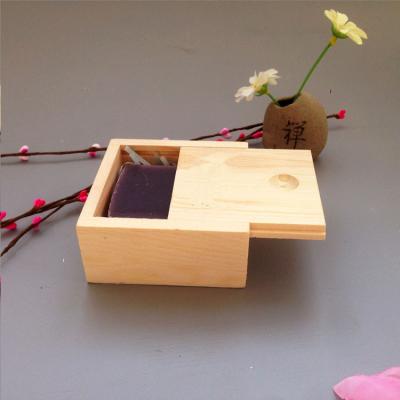 China Wooden Quick Goods Pull Lid Wooden Small Pendant Storage Soap Box Handmade Jewelry Box for sale