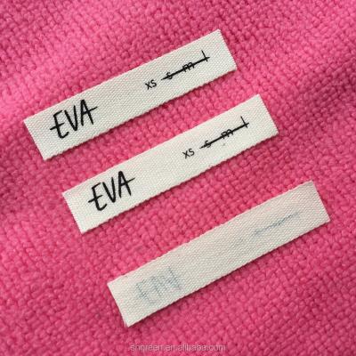 China Viable Printed 100% Multicolor Cotton Neck Collar Labels for sale