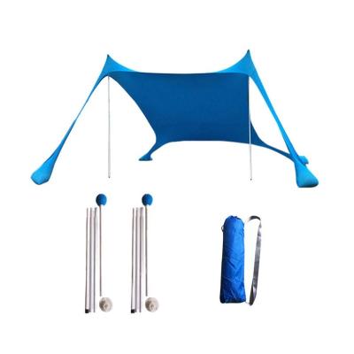 China Family Nylon Beach Sun Umbrella Sun Lightweight Shade Tent With Sandbag Anchors 4 Pegs UPF50+ Canopy Large Portable UV Free Drop Shipping for sale