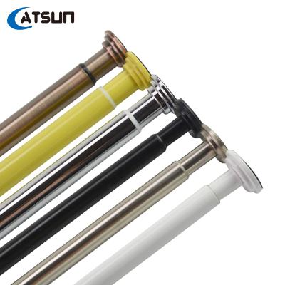 China Amazon Durable Hot Selling Accessories Iron Stainless Steel Tension Bathroom Shower Curtain Pole Shower Curtain Rod for sale