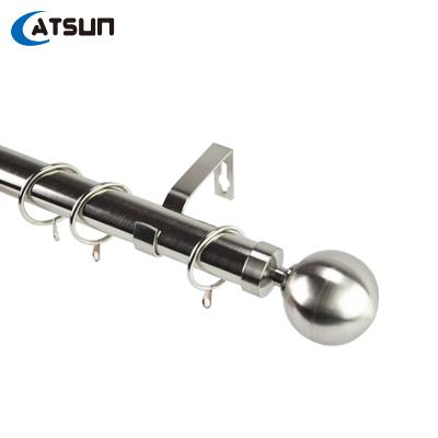 China Custom Made Modern High Quality Durable Price Metal Stainless Steel Curtain Pipe Curtain Pole Accessories Sets Curtain Rod for sale