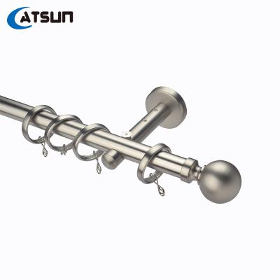 China Low Price Durable Classic Stainless Steel Metal Curtain Aluminum Curtain Rod for sale