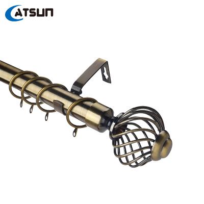 China Durable Hot Selling Zinc Alloy Finial In European Curtain Pole Set Curtain Rod Products Wrought Iron Style en venta