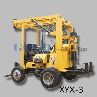 China xyx-3 versatile durable drilling rig,with hydraulic drill tower and hydraulic feed system for sale