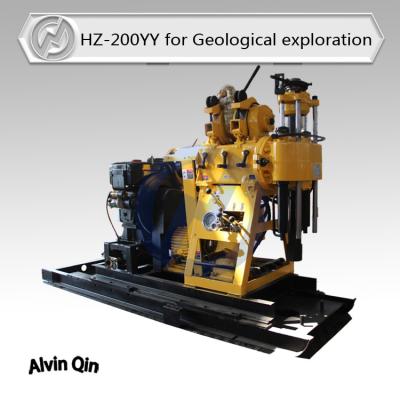 China HZ-200YY small well drill rig compacted with mud pump, diesel engine with electrical start for sale