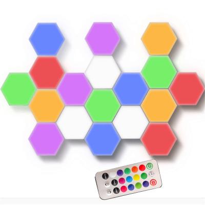 China NEW Honeycomb Light 2021 LED Quantum Module Light Modern Mobile App Controlled Hexagon Combo Lamp For Wall Decoration for sale