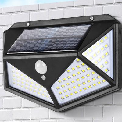 China Security 100 and 112 LED Waterproof Motion Sensor Outdoor Solar Super Bright Solar Wall Garden Lights for Yard, Garage for sale