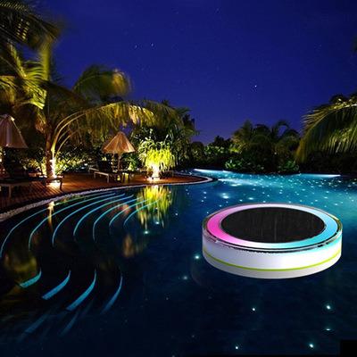 China Amazon Hot Sale Multi Colors LED Swimming Pool ABS Material Solar Pool Lamp 16 RGB Remote Control Rechargeable Floating Lights for sale