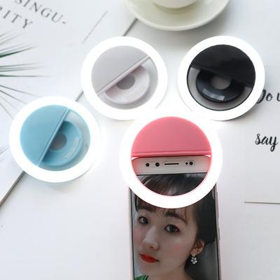 China ABS Amazone Hot Selling LED Selfie Light Portable Rechargeable Multifunctional Universal Ring Light For Smartphones for sale