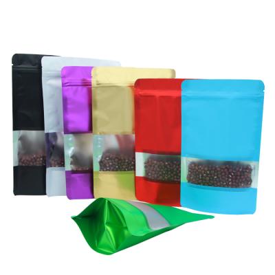 China OEM Fu Moistureproof Star Size and Color Custom Food Grade Aluminum Foil Clear Window Packaging Straight Bag for sale