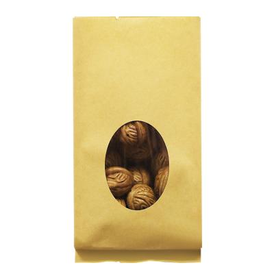 China Recyclable Environmentally Friendly Biodegradable Organ Packaging Heat Sealed Kraft Paper Bag With Window for sale