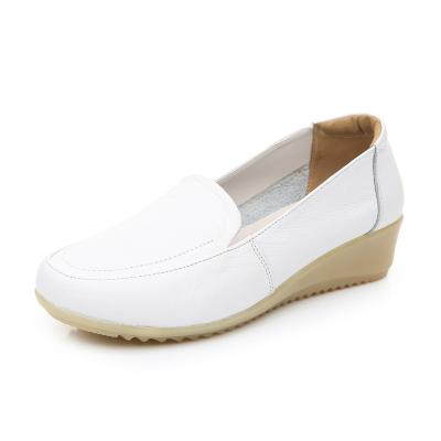 China Slip Resistant Soft Leather Heel Slip Resistant Rubber Ladies Summer Gum Nurse Sole Shoes for sale